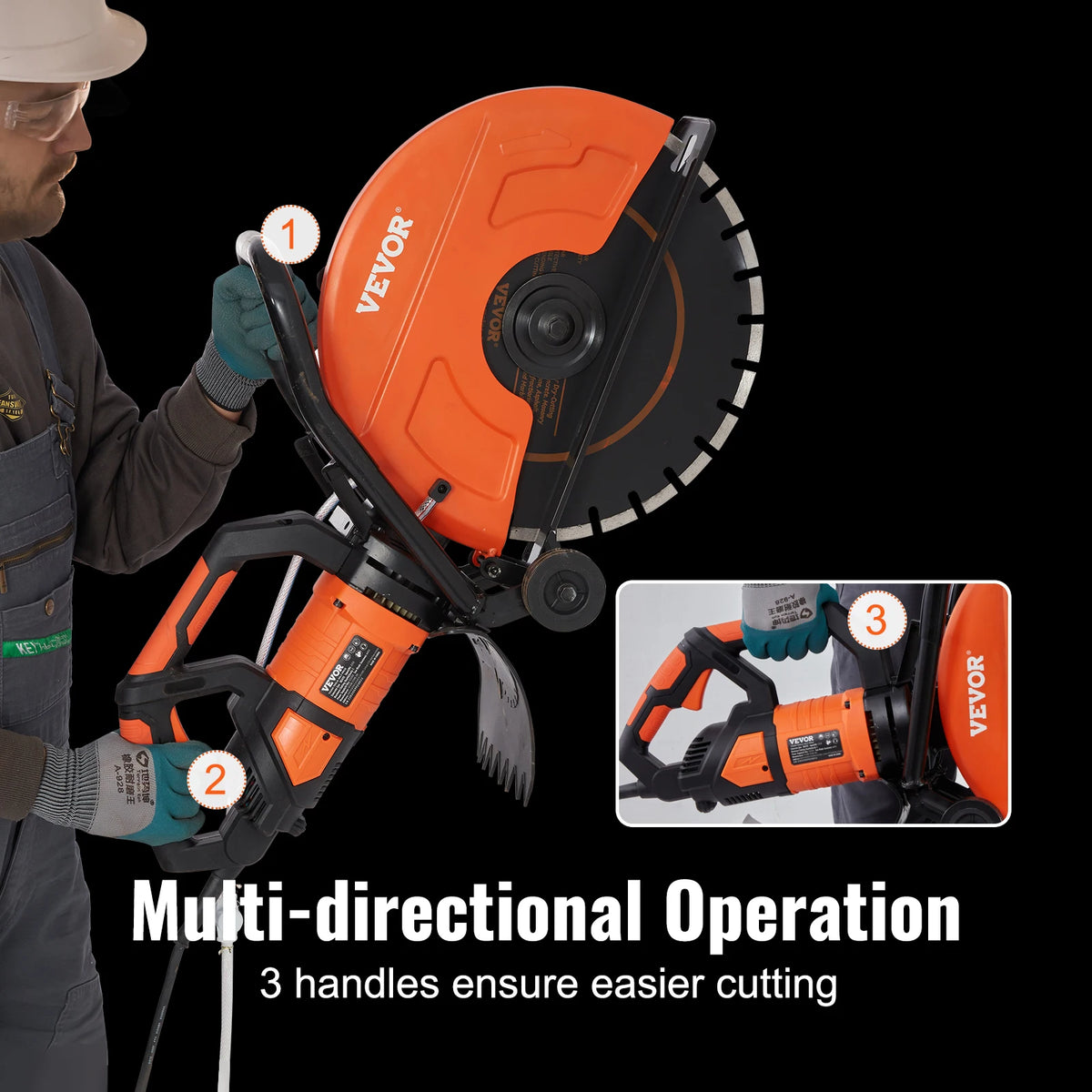 SucceBuy Electric Concrete Saw For Adjustable Wet Disk Cutting