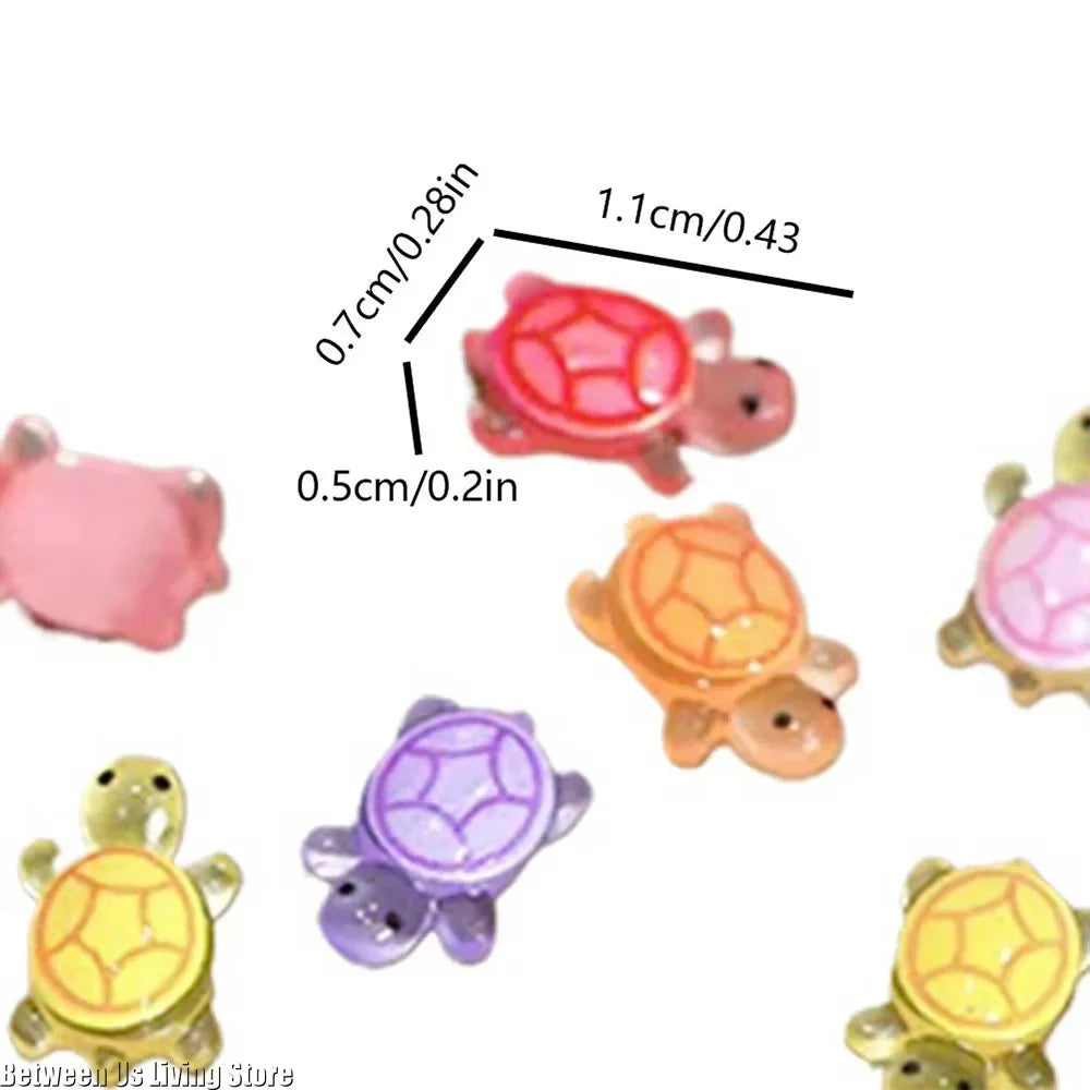 Mini Resin Turtle Figurines Night Glow Micro Landscape Home Decor