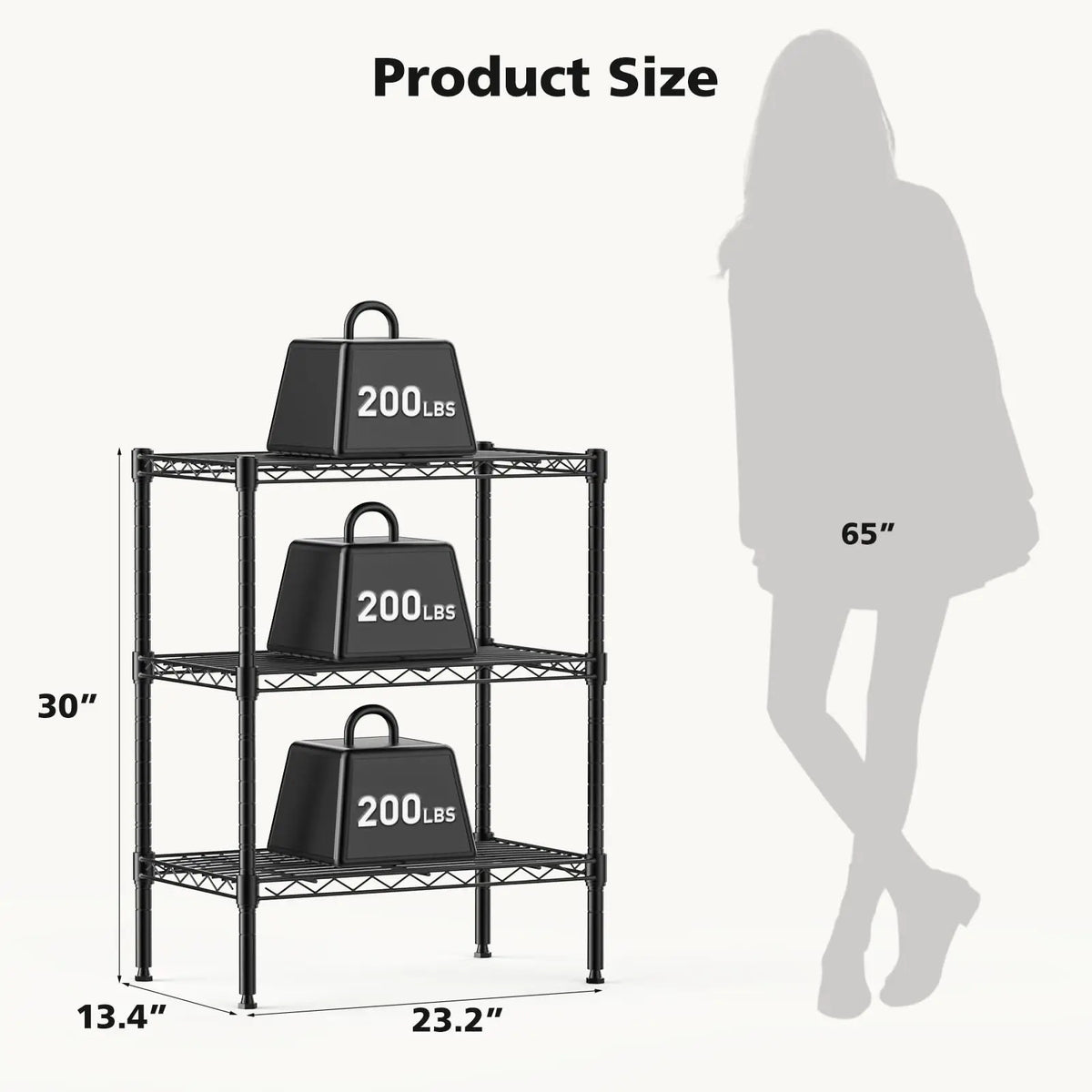 JHK Adjustable Metal Wire Storage Rack Organizer Shelf