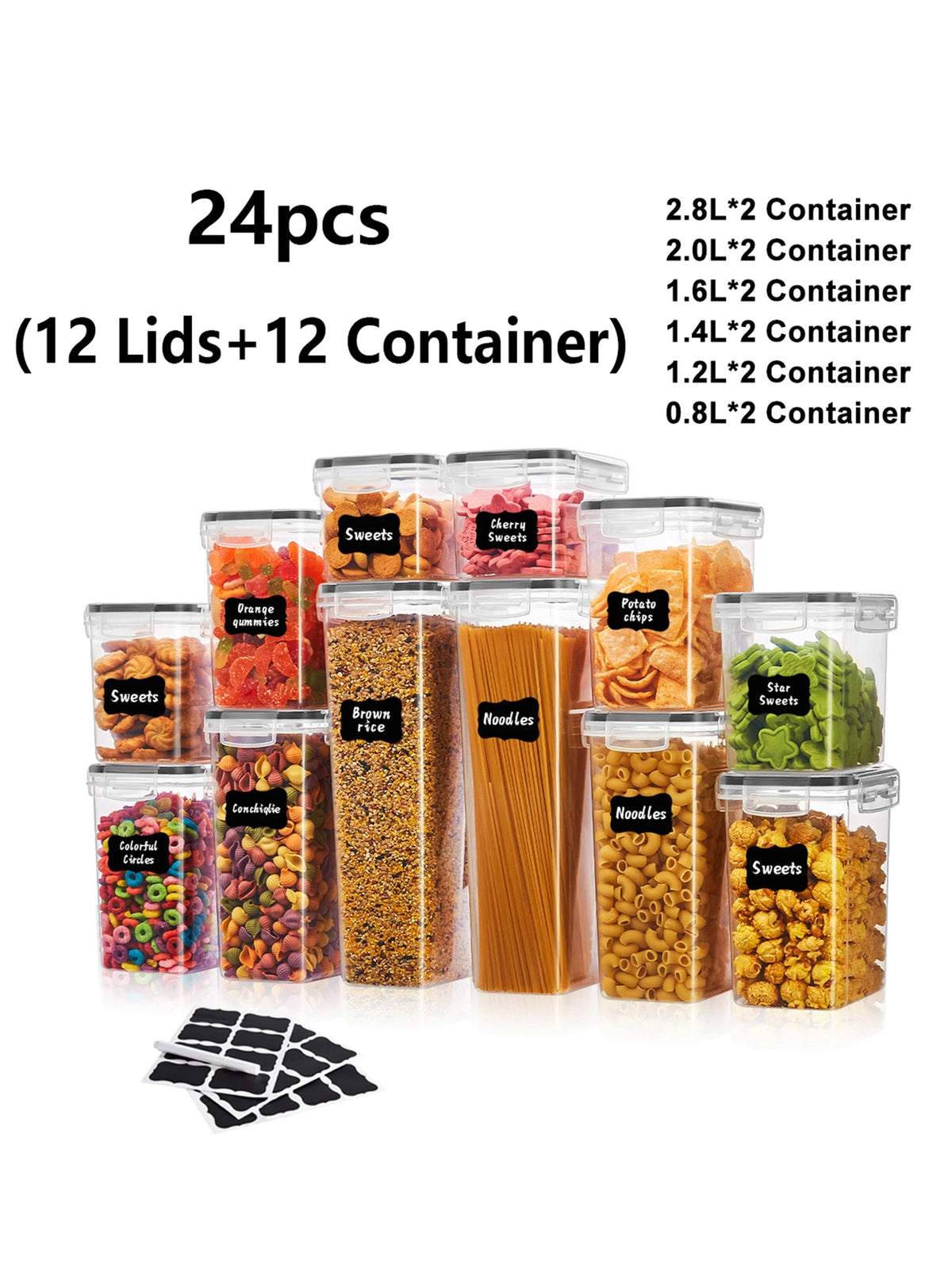 Airtight Sealed Food Storage Containers With Lids Pp Travel Jar