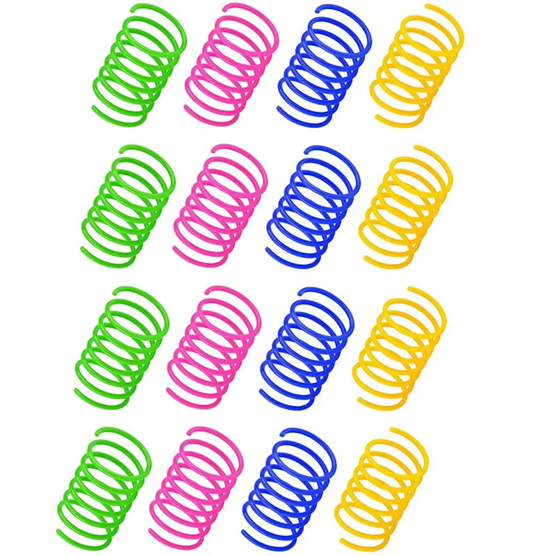 Interactive Cat Spring Coil Toys Durable Plastic For Cats