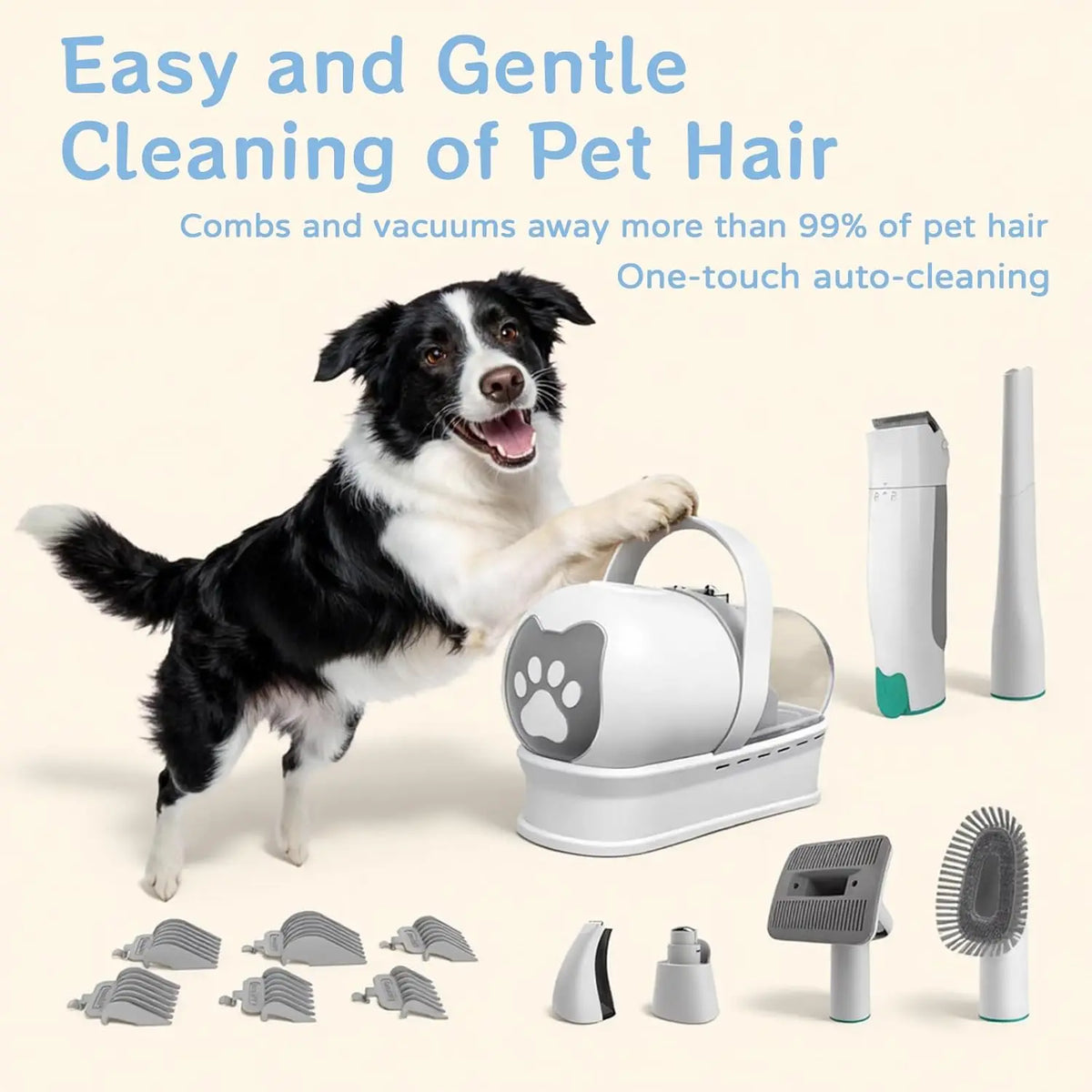 Dog Grooming Vacuum Kit For Efficient Pet Shedding Care
