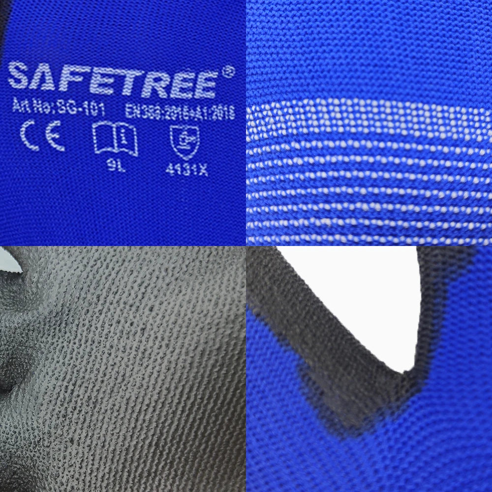 CE EN388 Certified Nylon Lined PU Coated Work Gloves