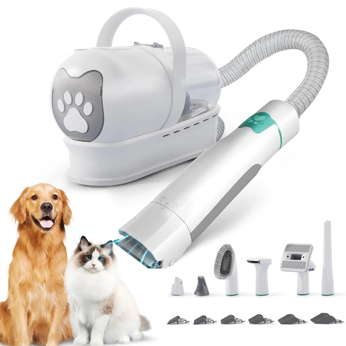 Dog Grooming Vacuum Kit For Efficient Pet Shedding Care