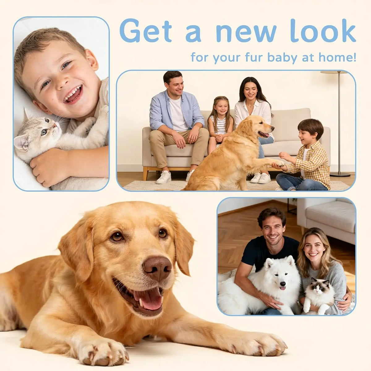 Dog Grooming Vacuum Kit For Efficient Pet Shedding Care