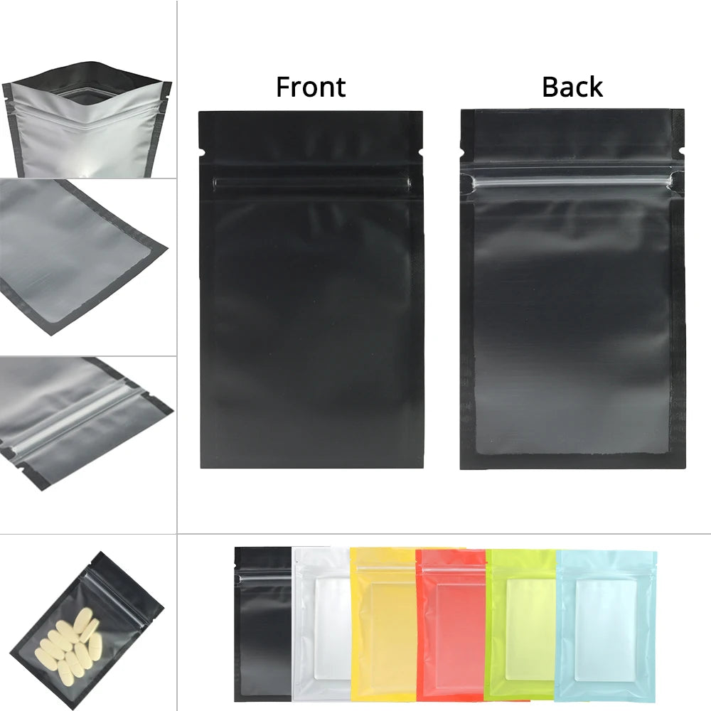 VoluPack Resealable Zip Lock Plastic Pouch With Frosted Window