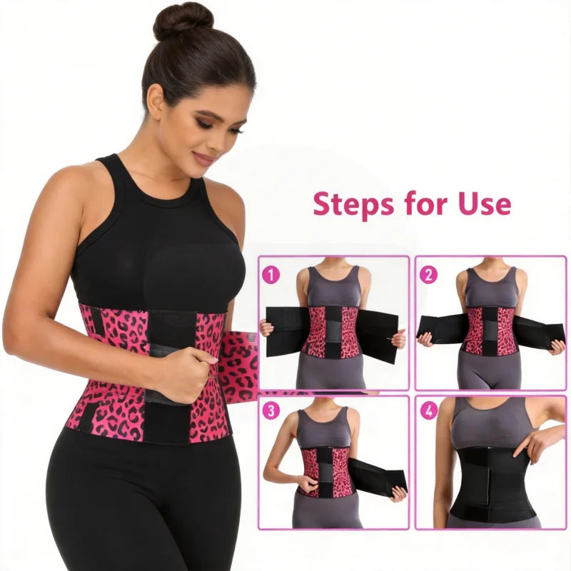 Womens Triple Wrap Waist Cincher With Adjustable Velcro Belt