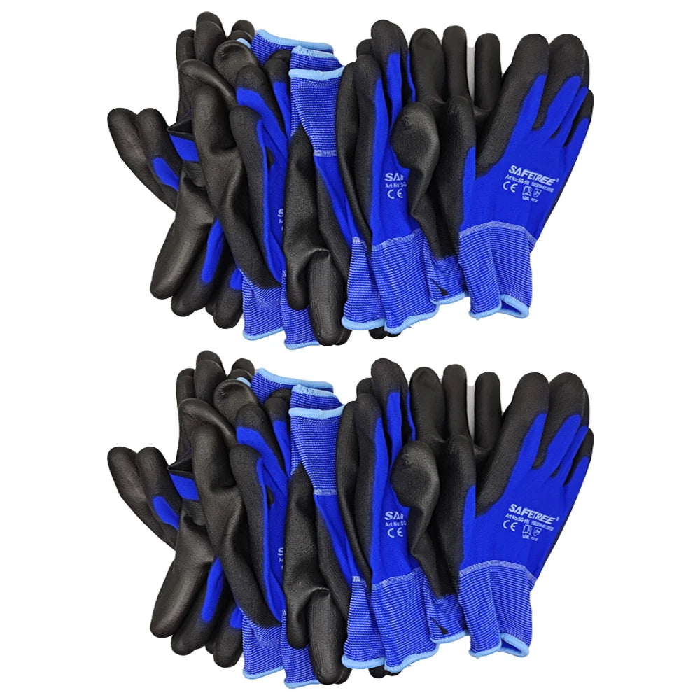 CE EN388 Certified Nylon Lined PU Coated Work Gloves