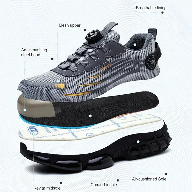 Puncture Resistant Breathable Safety Work Shoes For Men Women