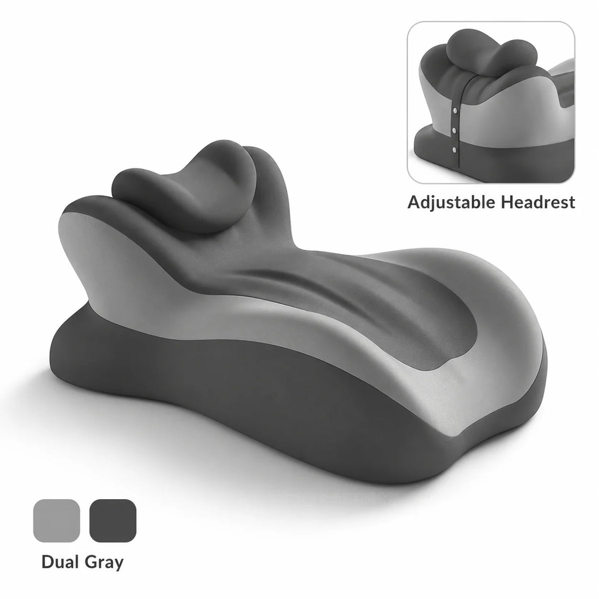 Ergonomic Memory Foam Stomach Reading Pillow With Removable Headrest