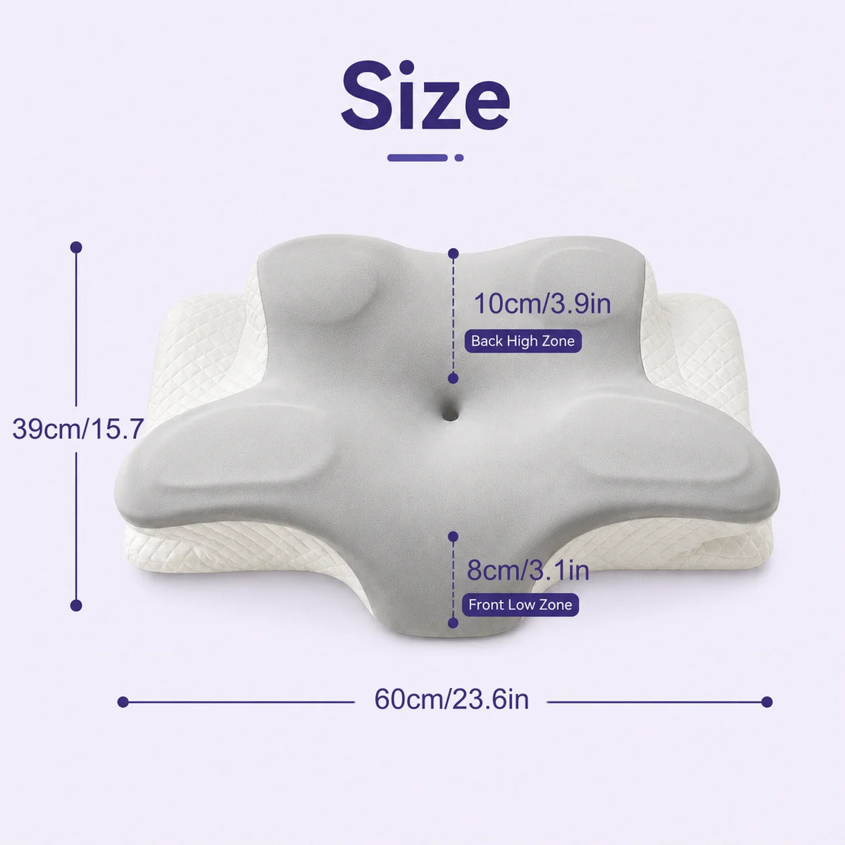 Ergonomic Memory Foam Stomach Reading Pillow With Removable Headrest