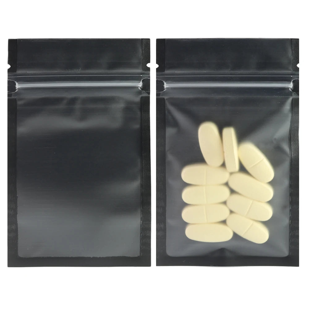 VoluPack Resealable Zip Lock Plastic Pouch With Frosted Window