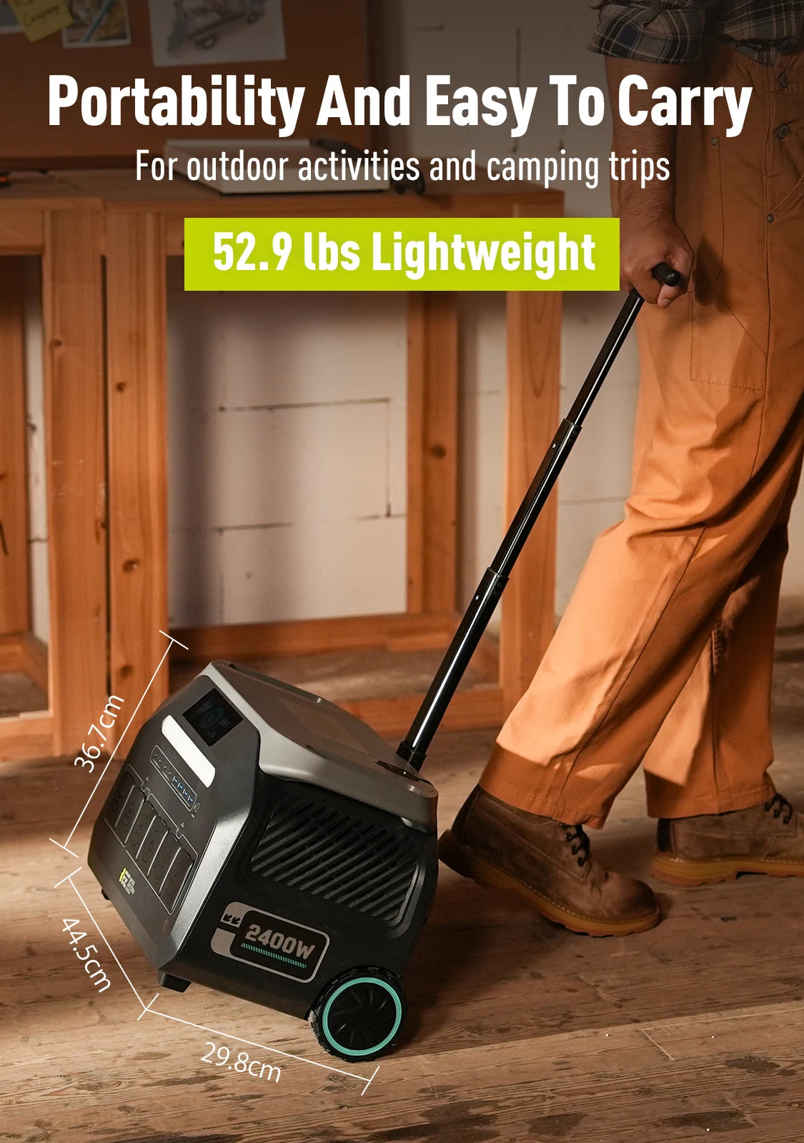 Iee 2400W Solar Generator 2048Wh LiFePO4 Portable Power Station