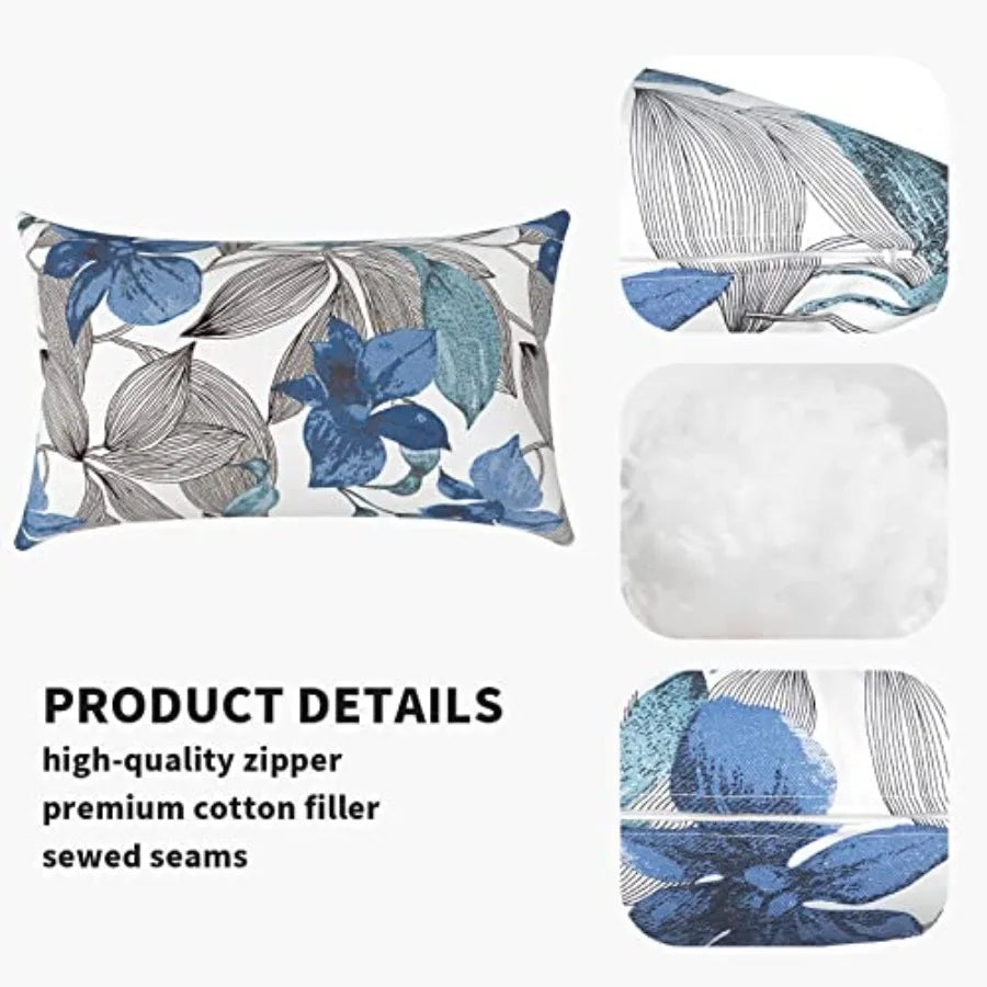 Waterproof Outdoor Lumbar Pillow Inserts Decorative Leather Silk Cushion