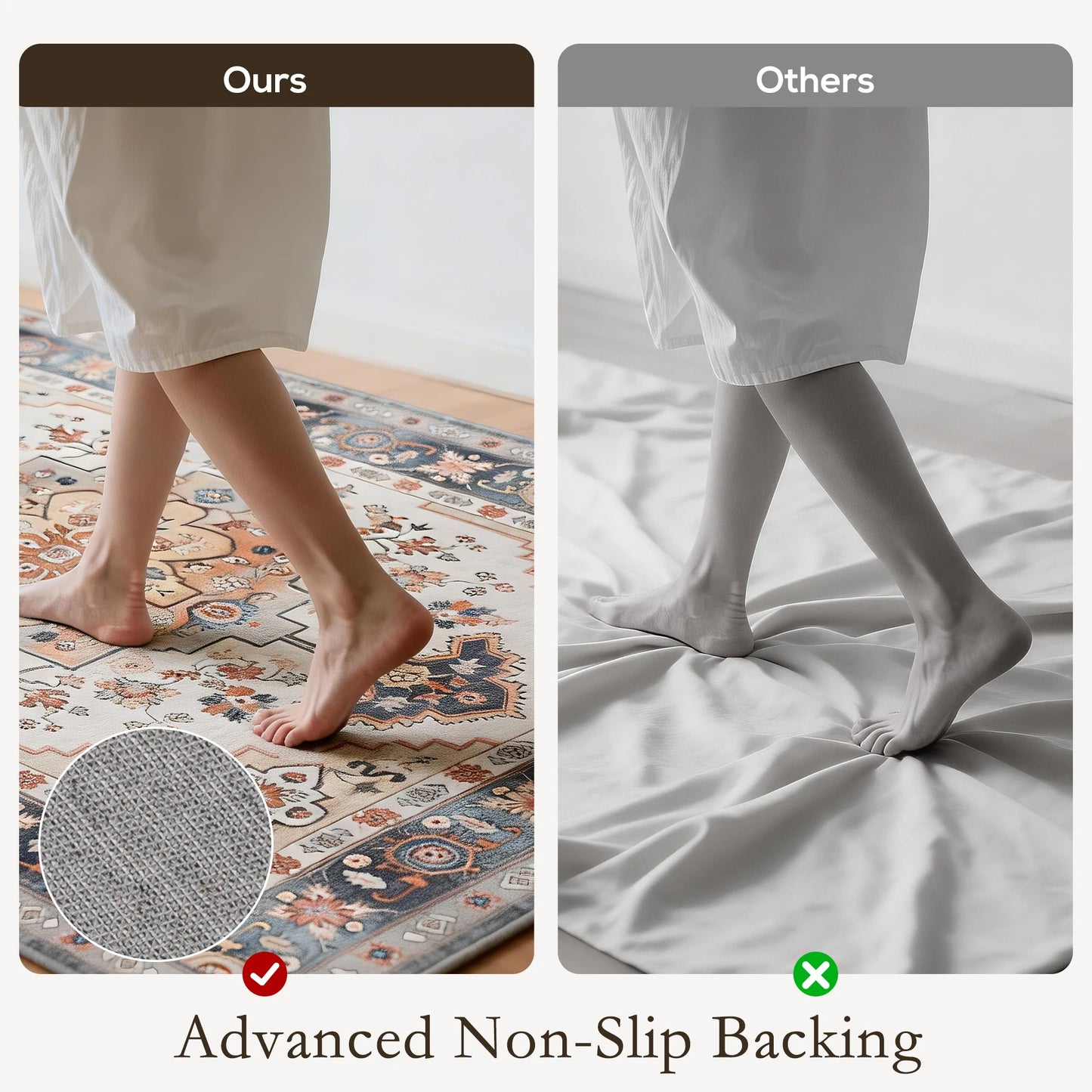 Machine Washable Modern Polyester Area Rug With Rubber Backing