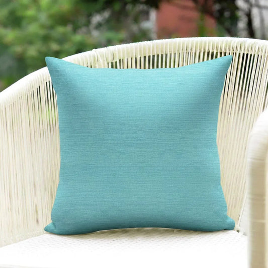 Waterproof Textured Outdoor Throw Pillow With Cotton Fill