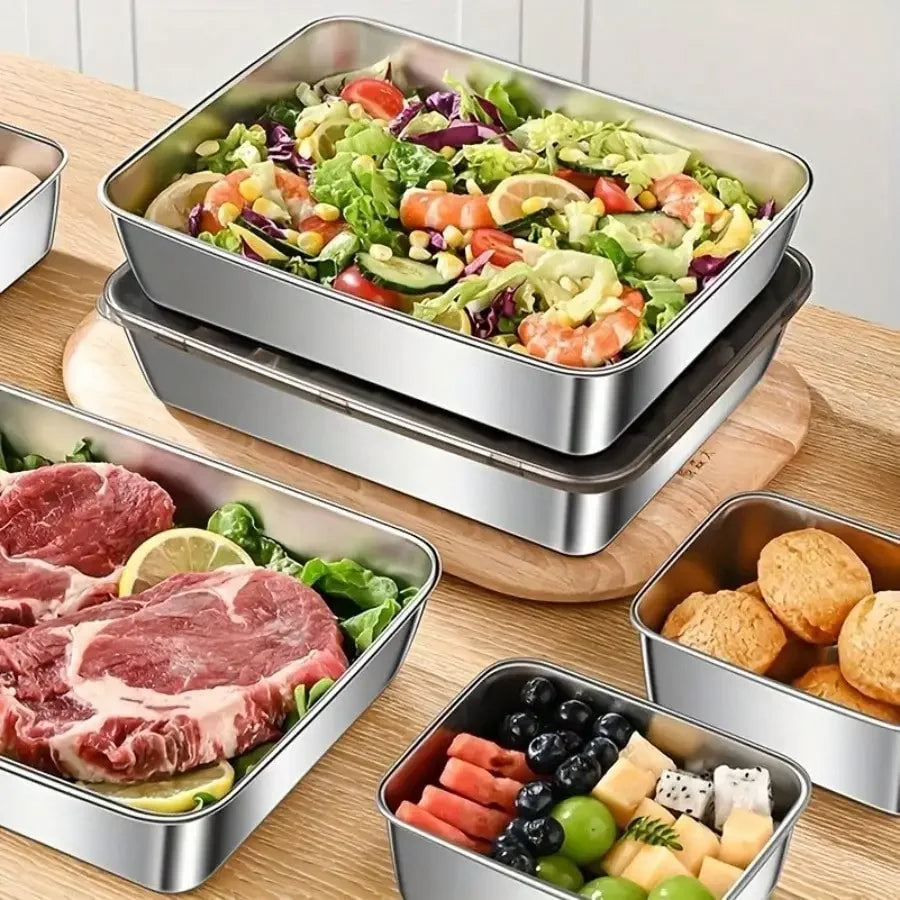 Reusable Leak Proof Stainless Steel Food Storage Containers