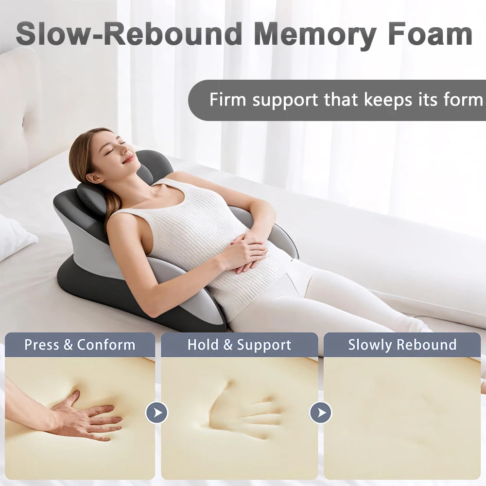 Ergonomic Memory Foam Prone Reading Pillow Removable Headrest Support