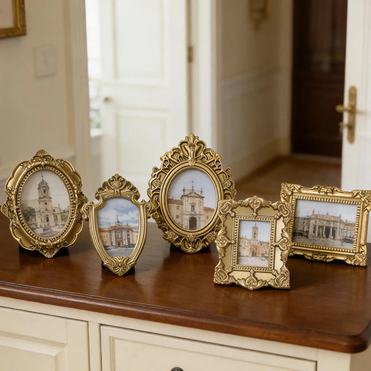 Vintage Resin Miniature Picture Frames Wall Table Decor Set