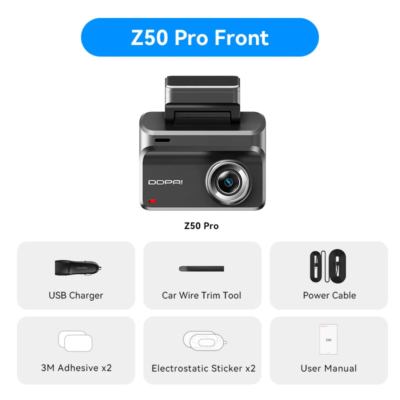 DDPAI Z50 Pro 4K Dash Cam With Integrated GPS Navigation