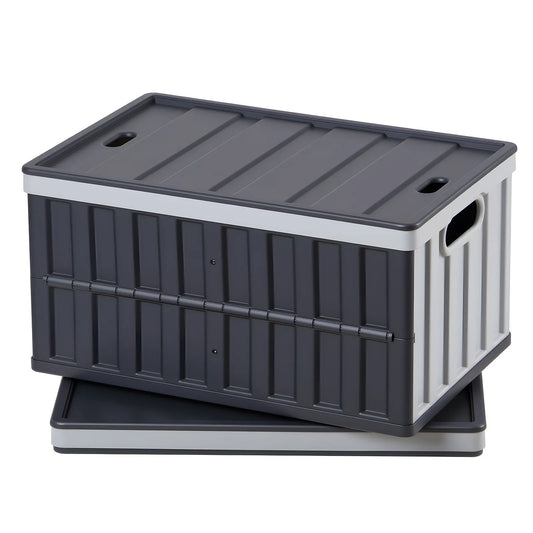 SucceBuy Collapsible Plastic Storage Bins With Lids For Home Organization