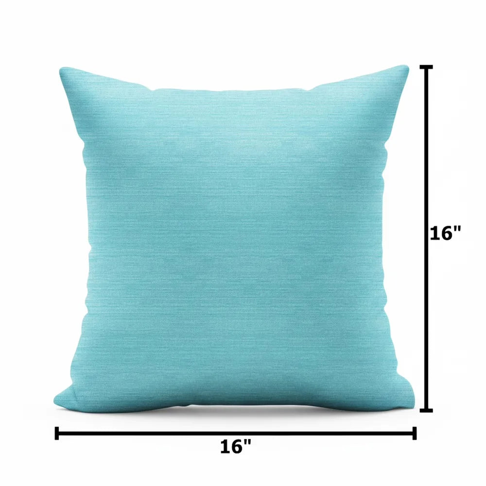 Waterproof Textured Outdoor Throw Pillow With Cotton Fill