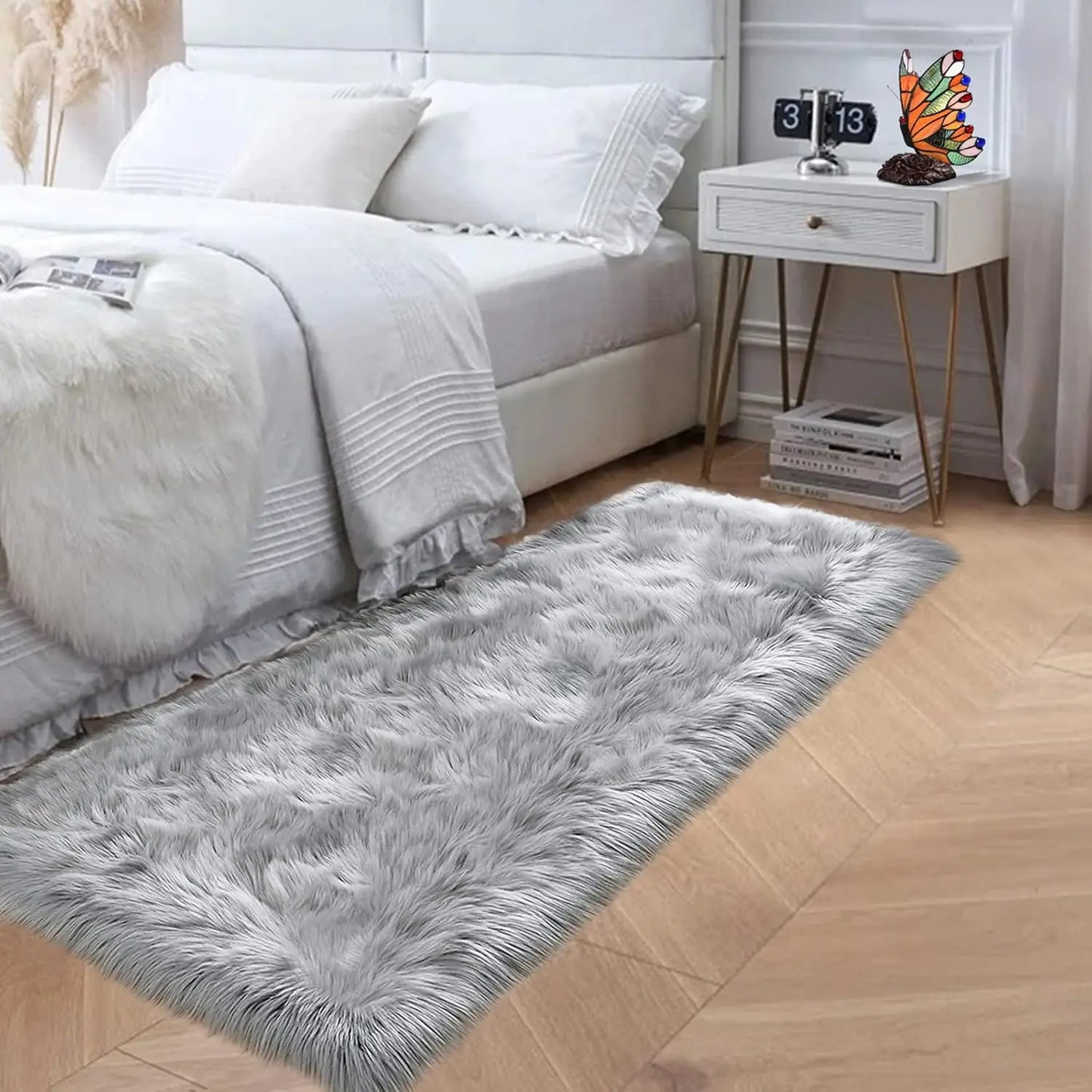 Simple Solid Polyester Area Rug For Living Room