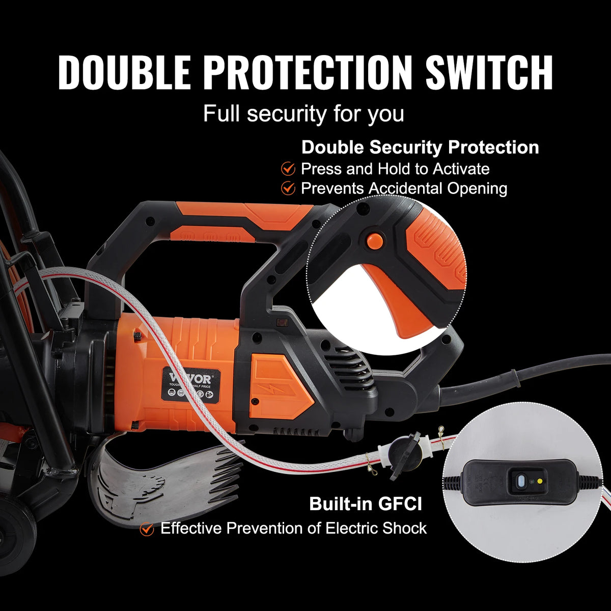 SucceBuy Electric Concrete Saw For Adjustable Wet Disk Cutting