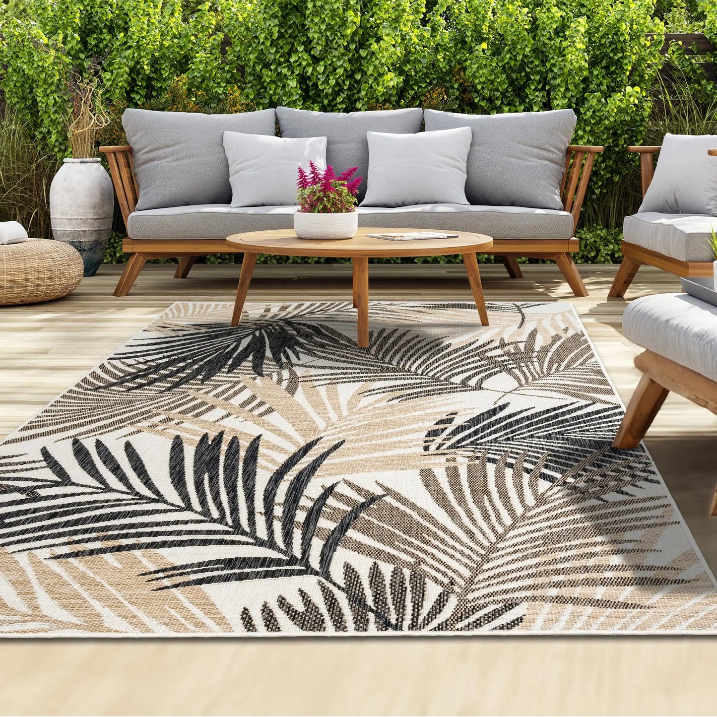 ViKama Modern Non Slip Outdoor Area Rug