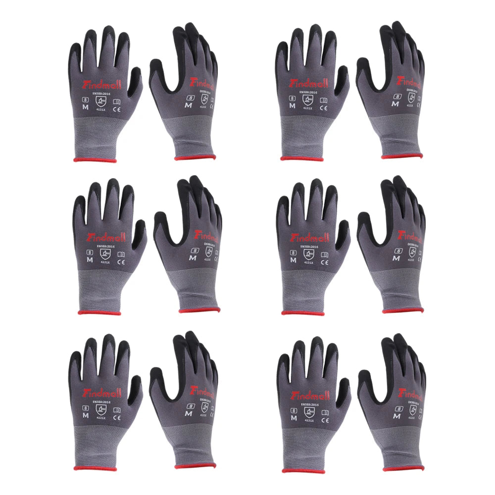 Heavy Duty Nitrile Coated Work Gloves For Mechanics And Warehouses