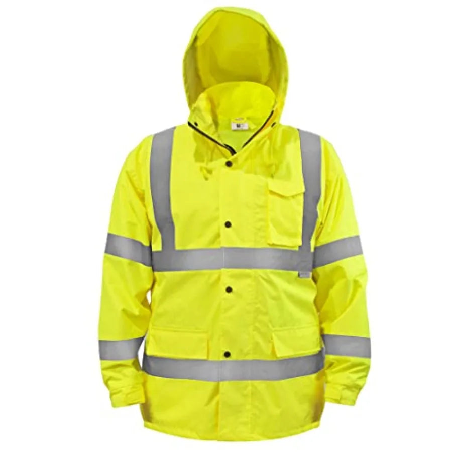 High Visibility Waterproof Safety Jacket With Mesh Lining Protection