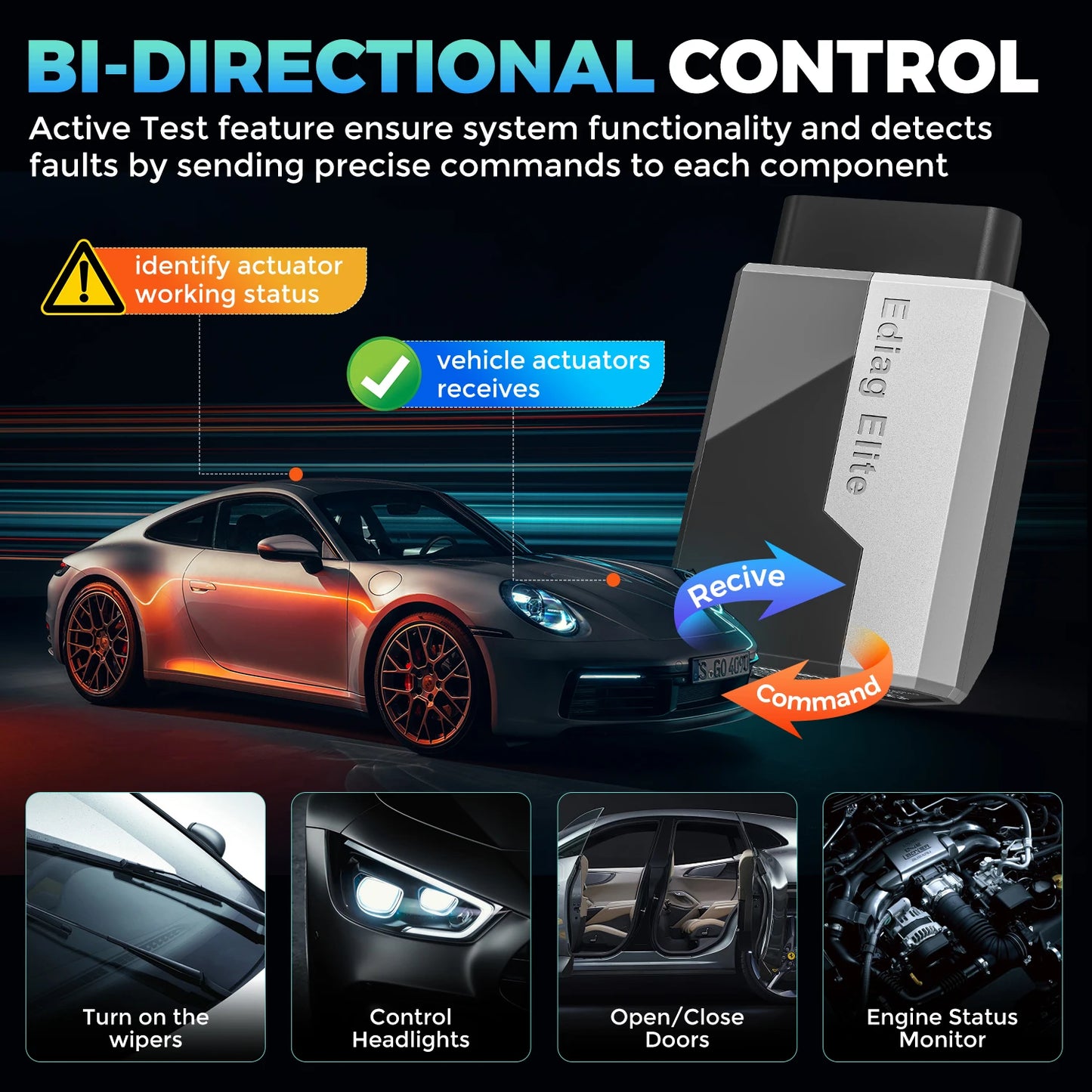 Kingbolen Ediag Elite Lifetime Car Diagnostic Tool All Systems OBD2