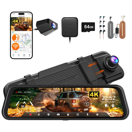 Wolfbox M40 Front Rear Dash Cam With GPS Advanced Safety