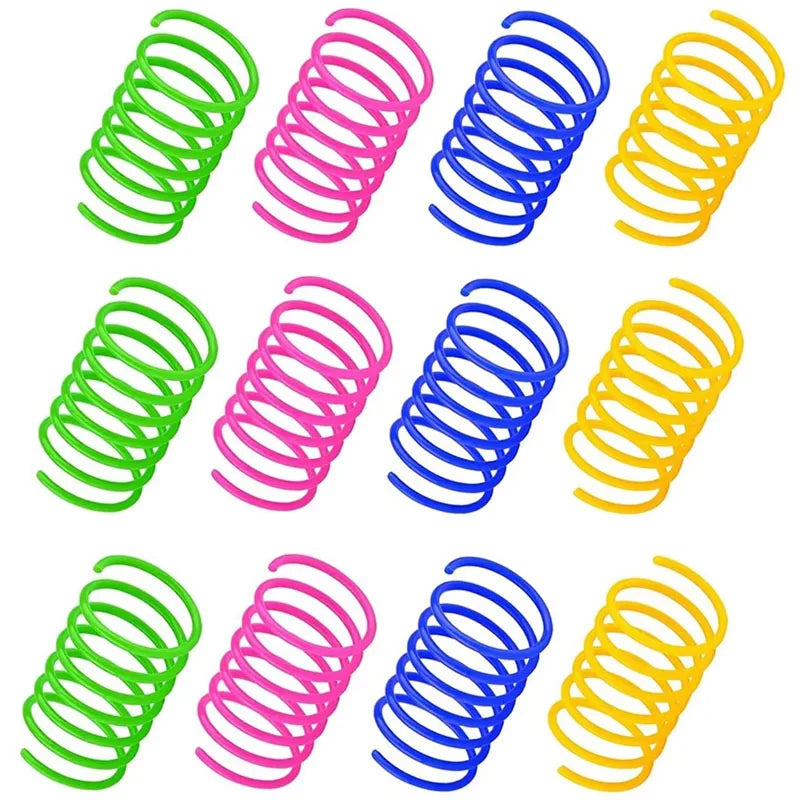 Interactive Cat Spring Coil Toys Durable Plastic For Cats