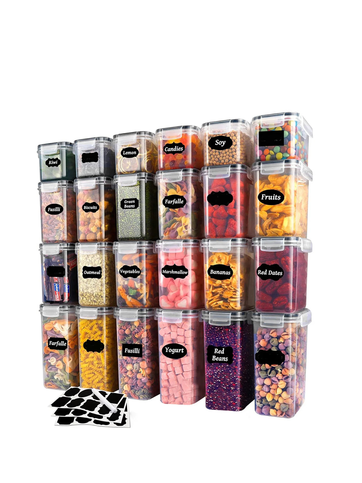 Airtight Sealed Food Storage Containers With Lids Pp Travel Jar