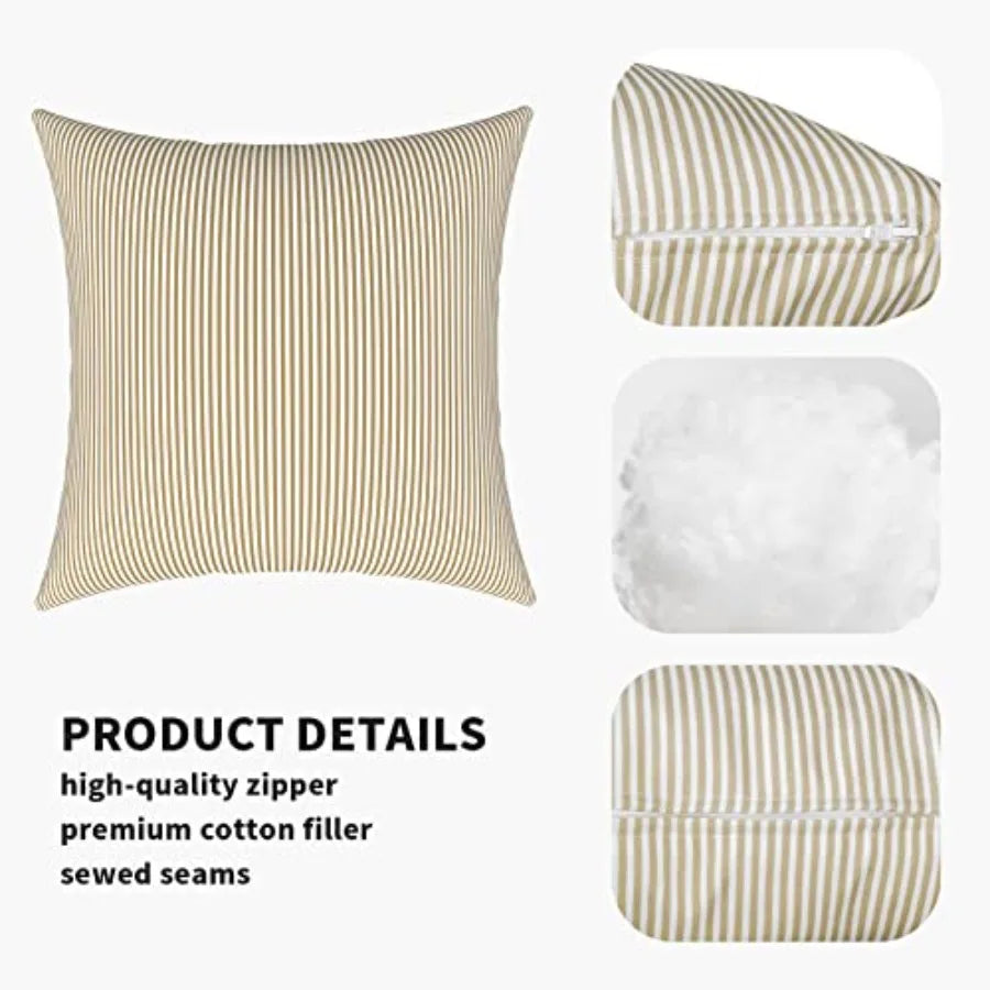 Waterproof Outdoor Decorative Throw Pillow Sets For Patio Furniture