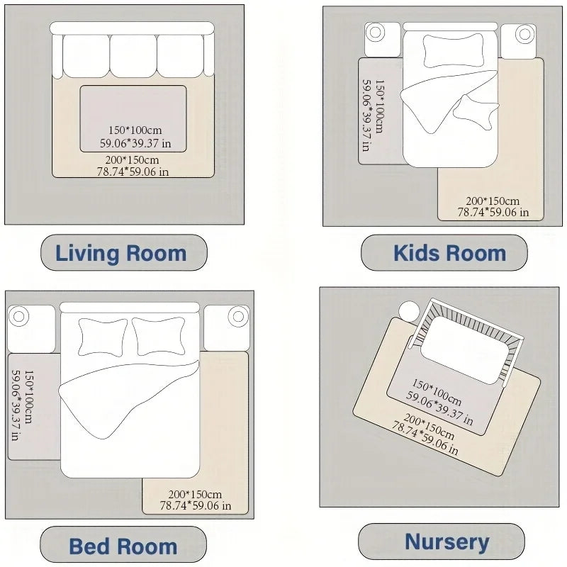 PaPaMat Memory Foam Playpen Mat With Nonslip Suede Backing Floor Rug