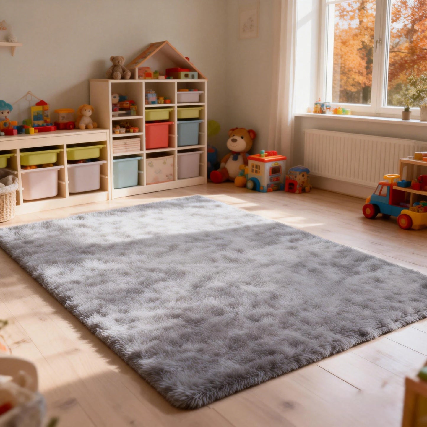 Ultra Soft Shag Area Rug For Bedroom And Living Room Decor