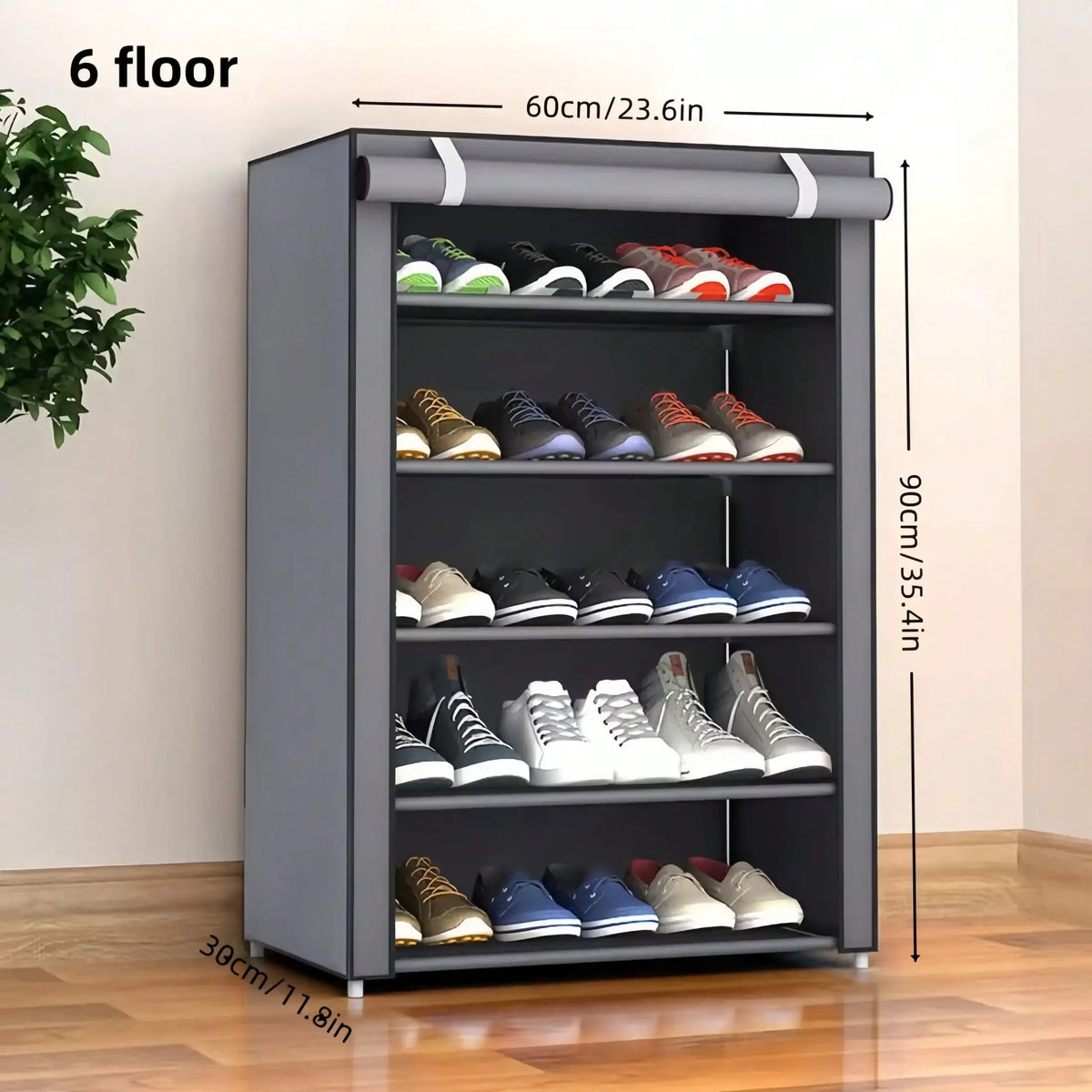 Multi Tier Nonwoven Fabric Shoe Rack With Storage Solutions