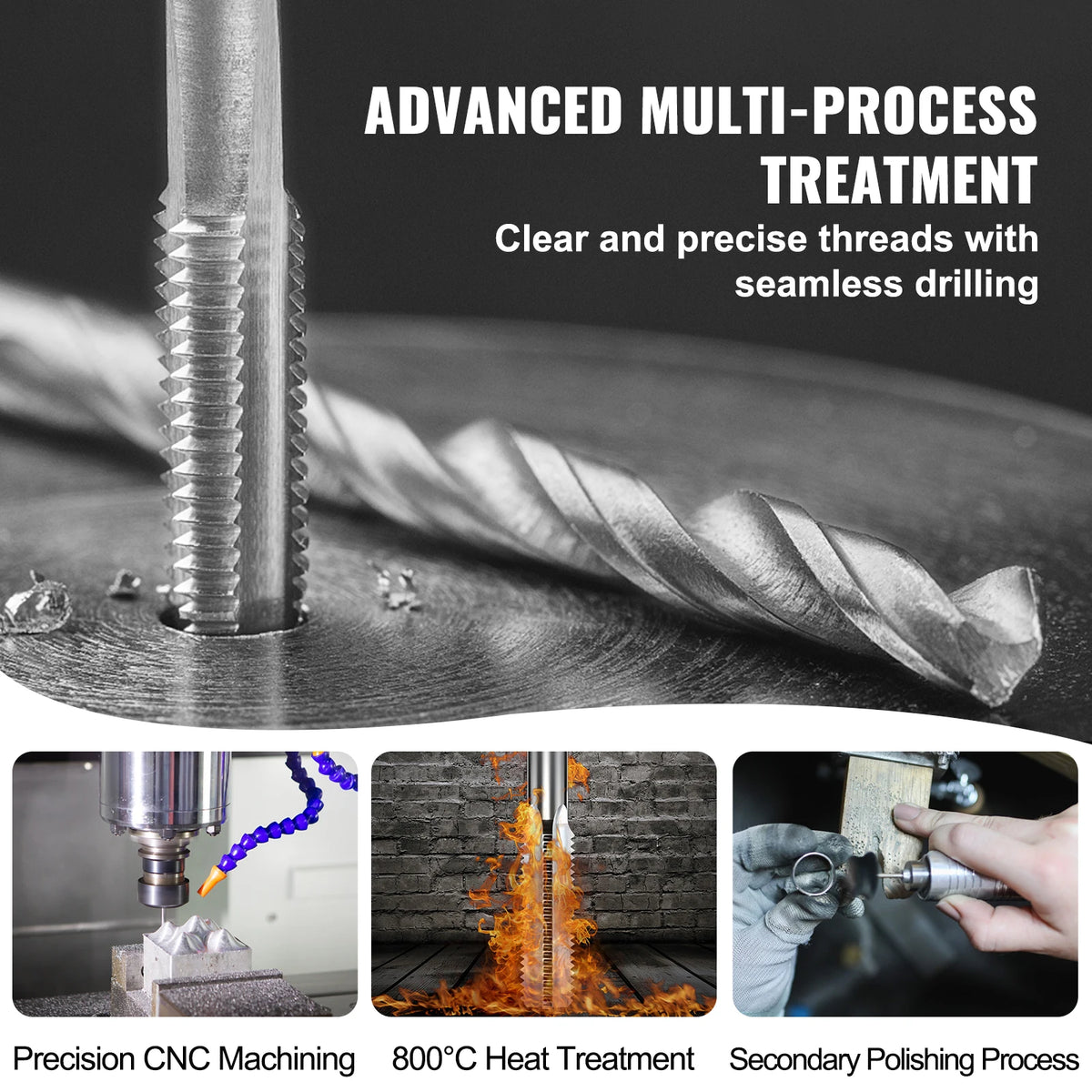 SucceBuy Premium Metric SAE Tap And Die Set Threading Tool