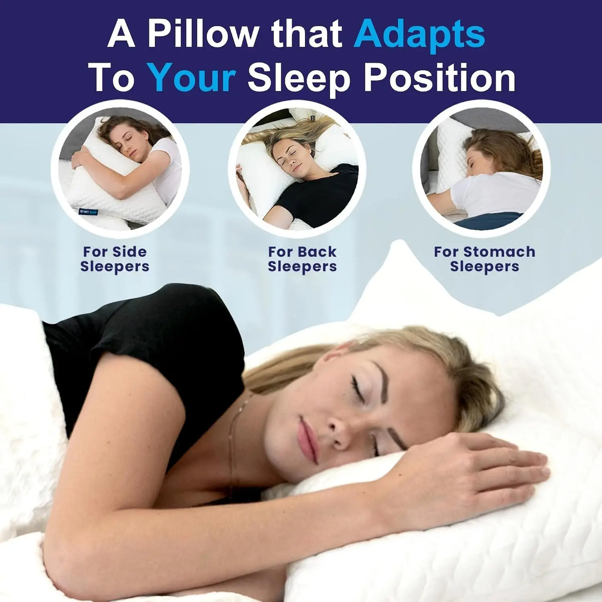 Adjustable Shredded Memory Foam Pillow For Side And Back Sleepers