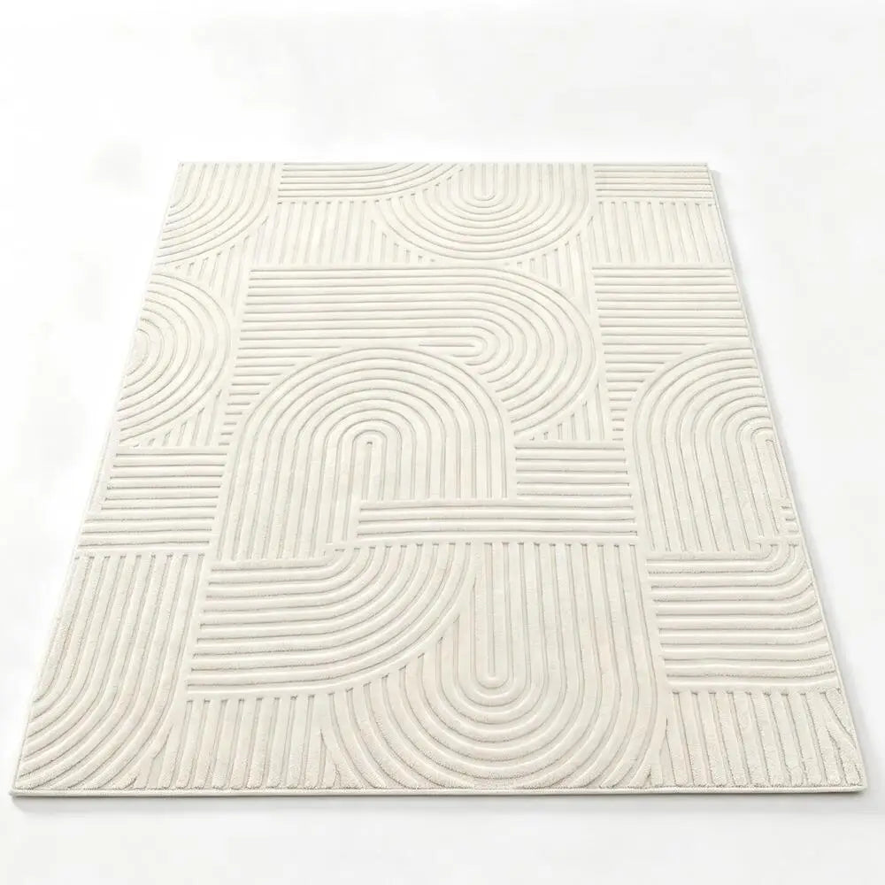 Fluffy Washable Wool Area Rug For Modern Bedroom Flooring
