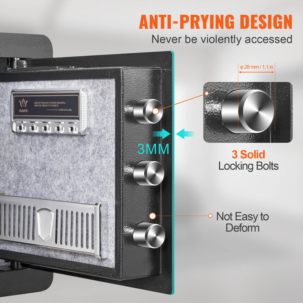 SucceBuy Electronic Digital Security Safe Box With Override Key