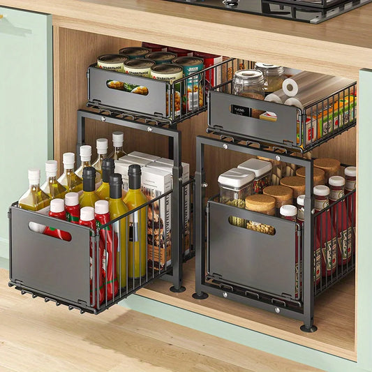 Aehome Heavy Duty Under Sink Cabinet Organizer Shelf
