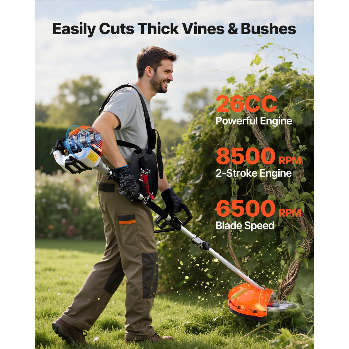 SucceBuy Gas Hedge Trimmer And Multifunction Brush Cutter