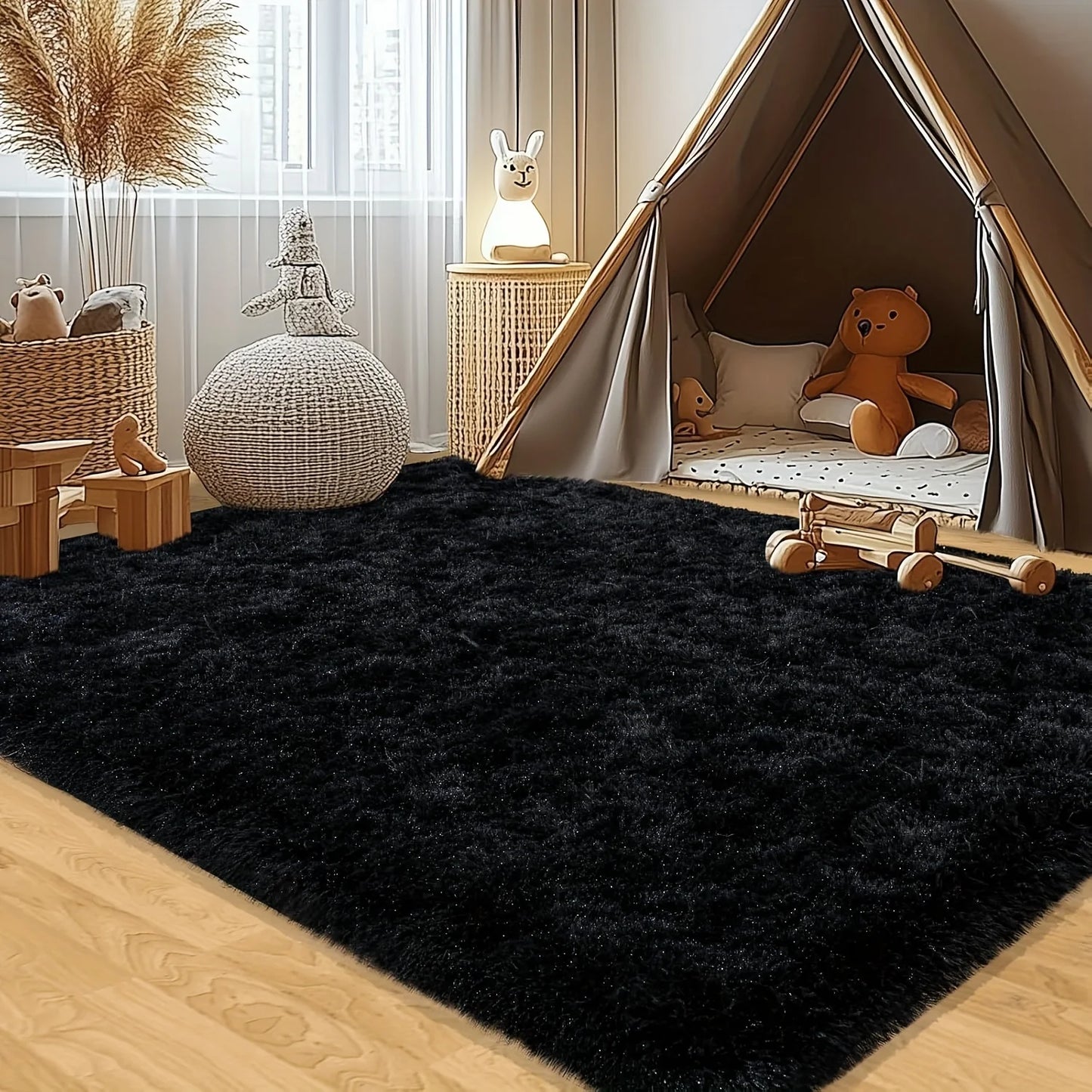Large Aubusson Plush Area Rug For Living Room And Bedroom