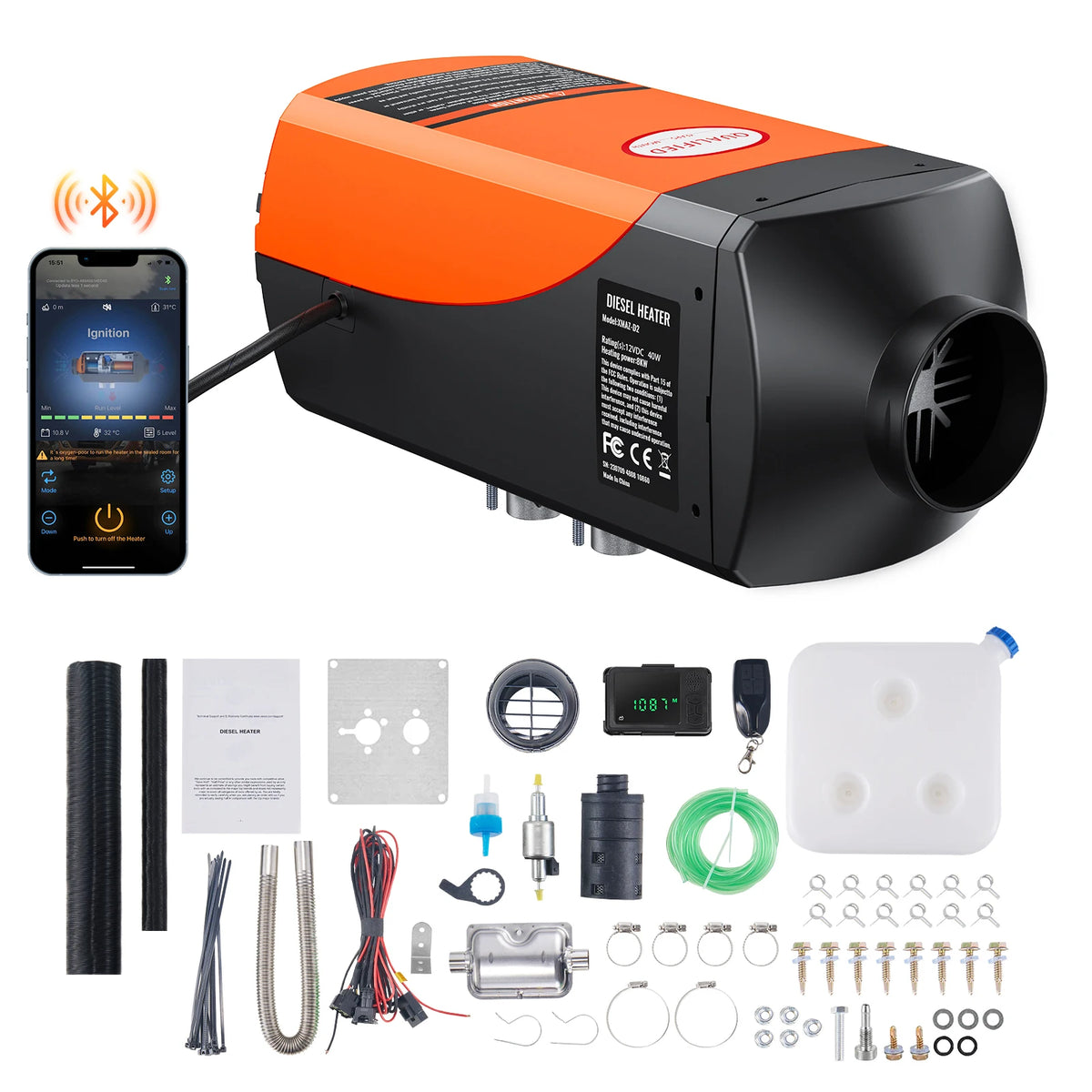 SucceBuy Bluetooth Diesel Air Heater With App Control