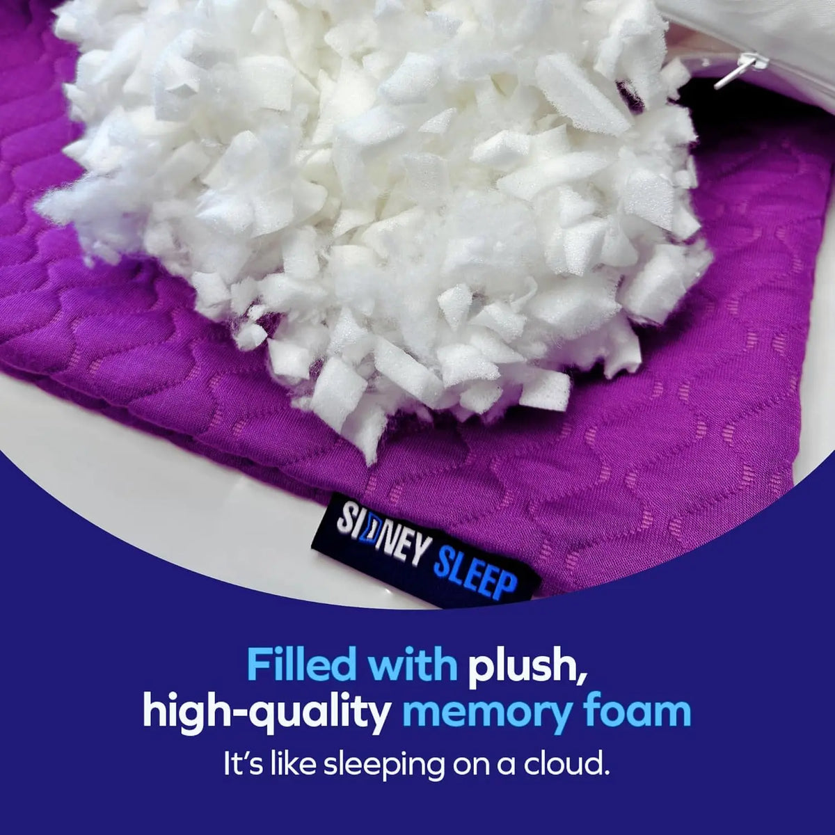 Adjustable Shredded Memory Foam Pillow For Side And Back Sleepers