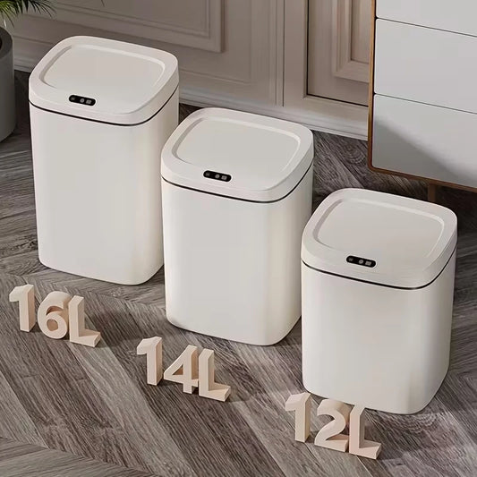 Smart Motion Sensor Plastic Trash Can With Touchless Lid