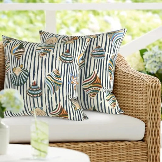 Set Of 2 Waterproof Outdoor Patio Decorative Throw Pillows